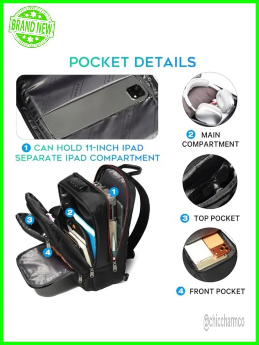 Anti Theft Sling Bag Crossbody Daypack Backpack Waterproof Oxford